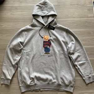 Nwt Polo Ralph Lauren Rugby Bear Hoodie 
